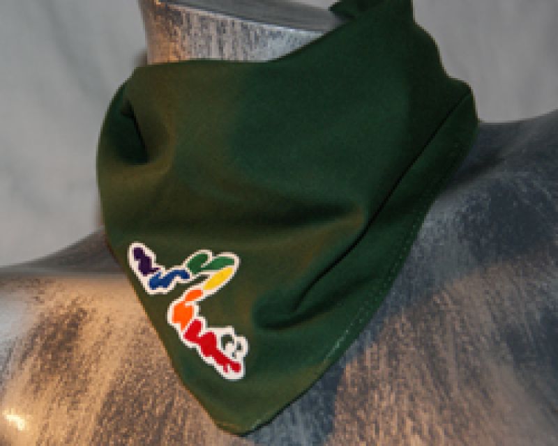 Wurm - dunklesgrünes Bandana
