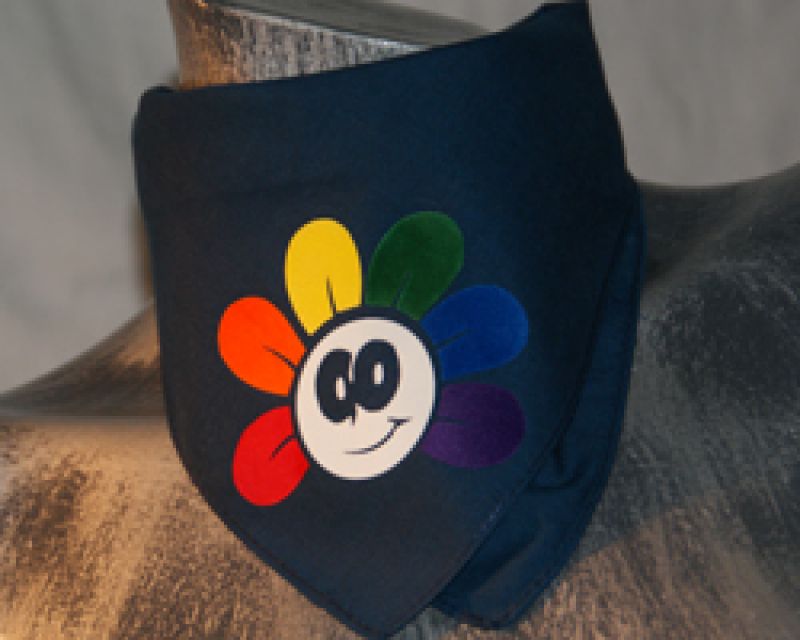 Blume - dunkelblaues Bandana