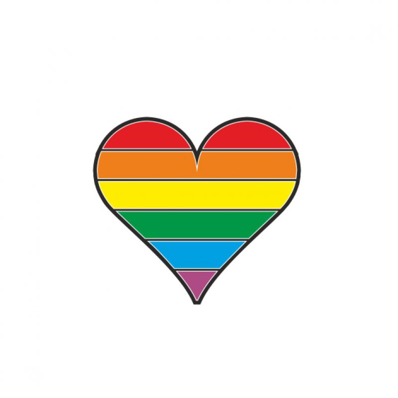 RegenbogenHerz Kontur schwarz