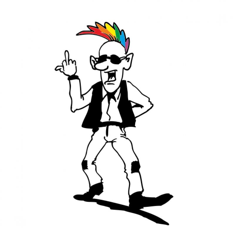 Punker Farbe schwarz