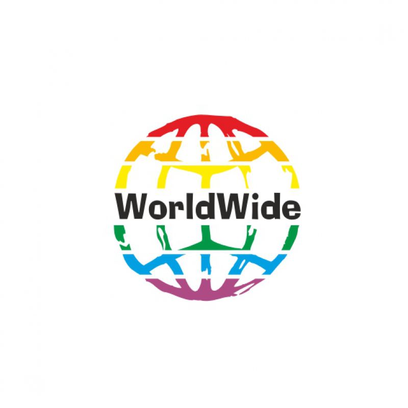 Worldwide Regenbogen schwarz