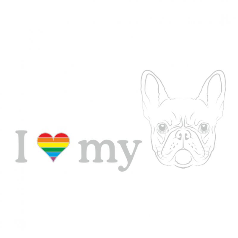 I love my englische Dogge - silber