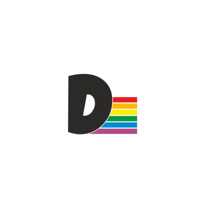 D-Schild Kontur schwarz