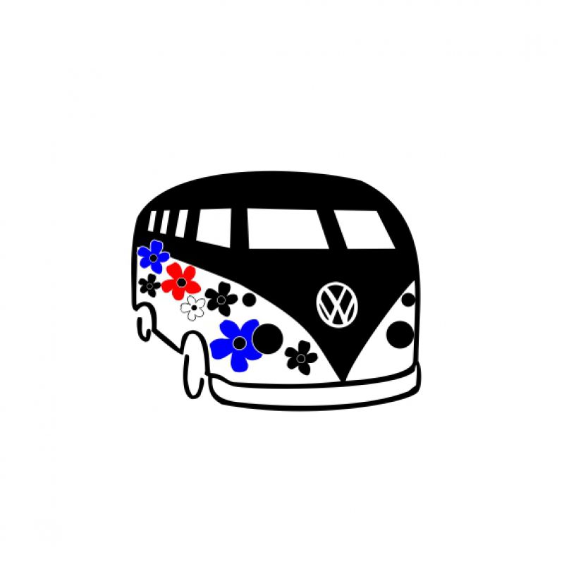 RetroBus Leder schwarz
