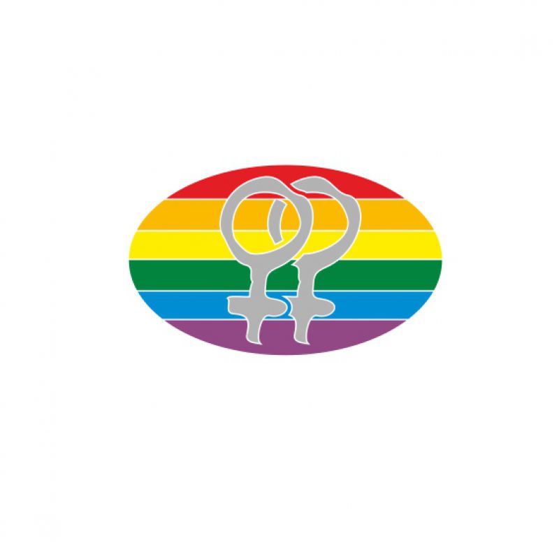 Venus silber auf RegenbogenOval