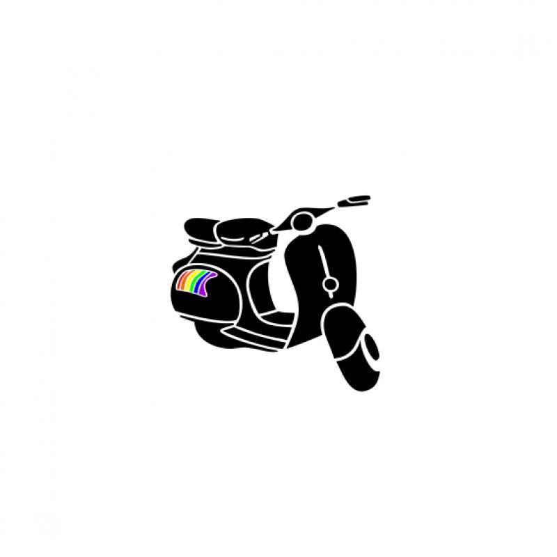 Vespa schwarz klein