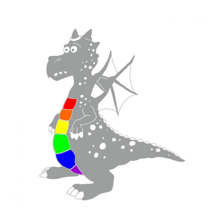 Drache silber