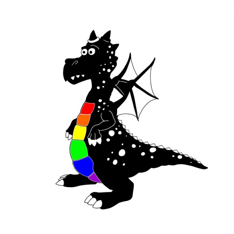 Drache schwarz