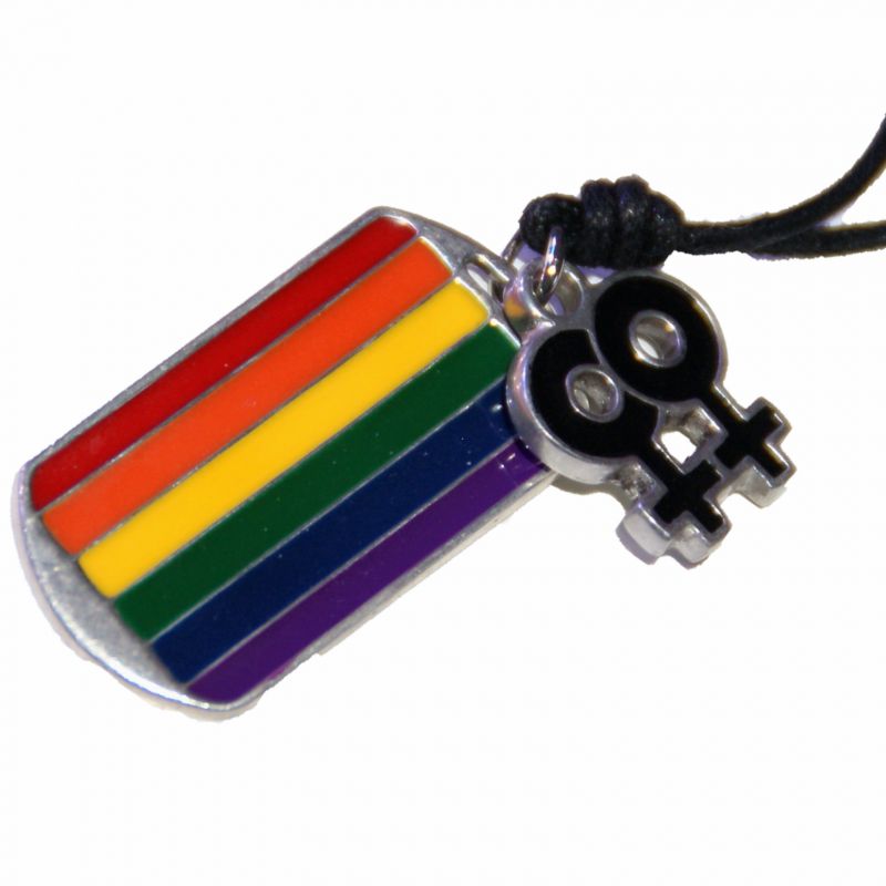 Army-Kette Regenbogen mit Frauenzeichen