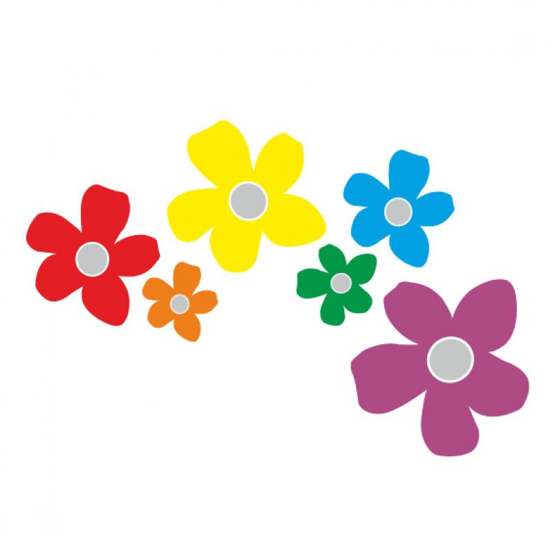 RegenbogenBlumen Stempel silber