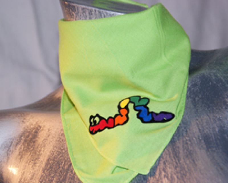 Wurm - hellgrünes Bandana