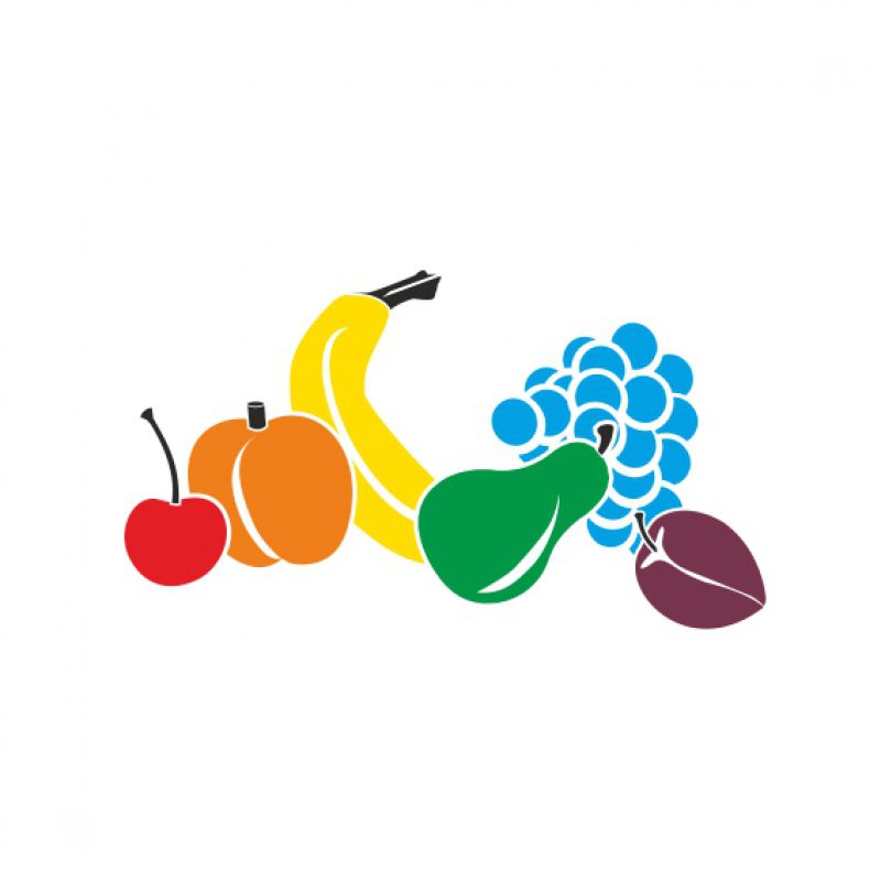 Obst Kontrast schwarz