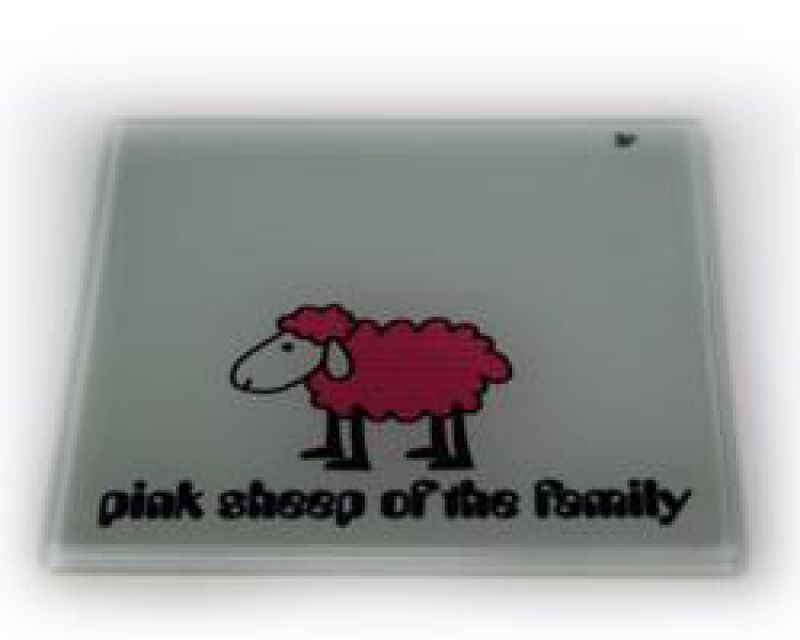 Pink Sheep auf weiß - quadratisch