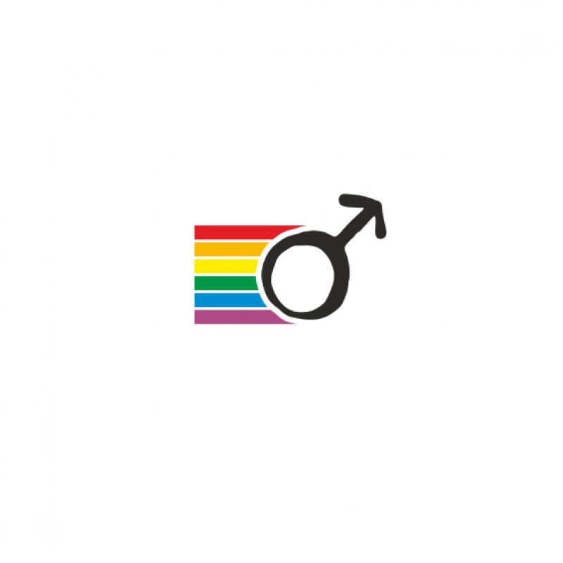 Mars schwarz auf Regenbogen