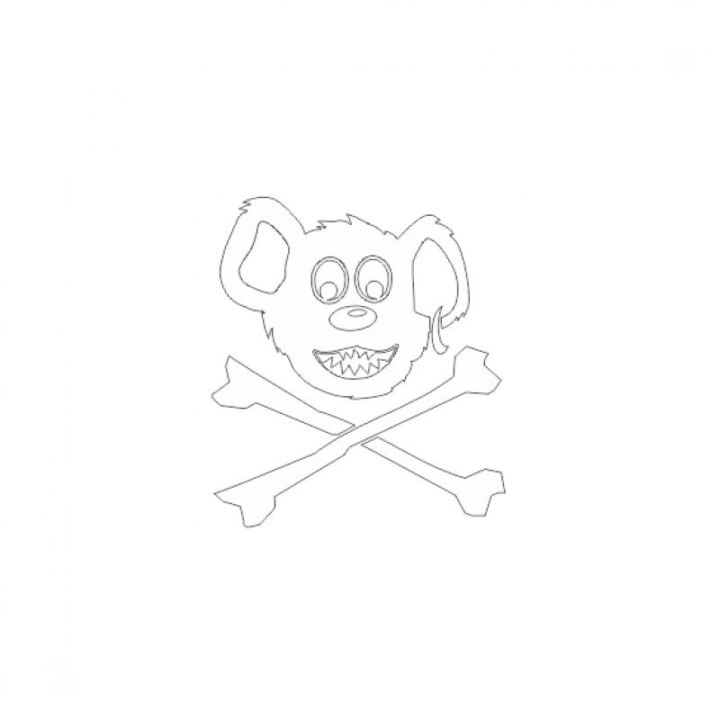 PiratenBär klein weiß