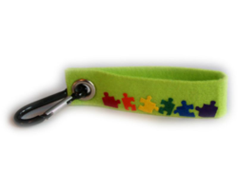 Puzzleteile - Filz lime