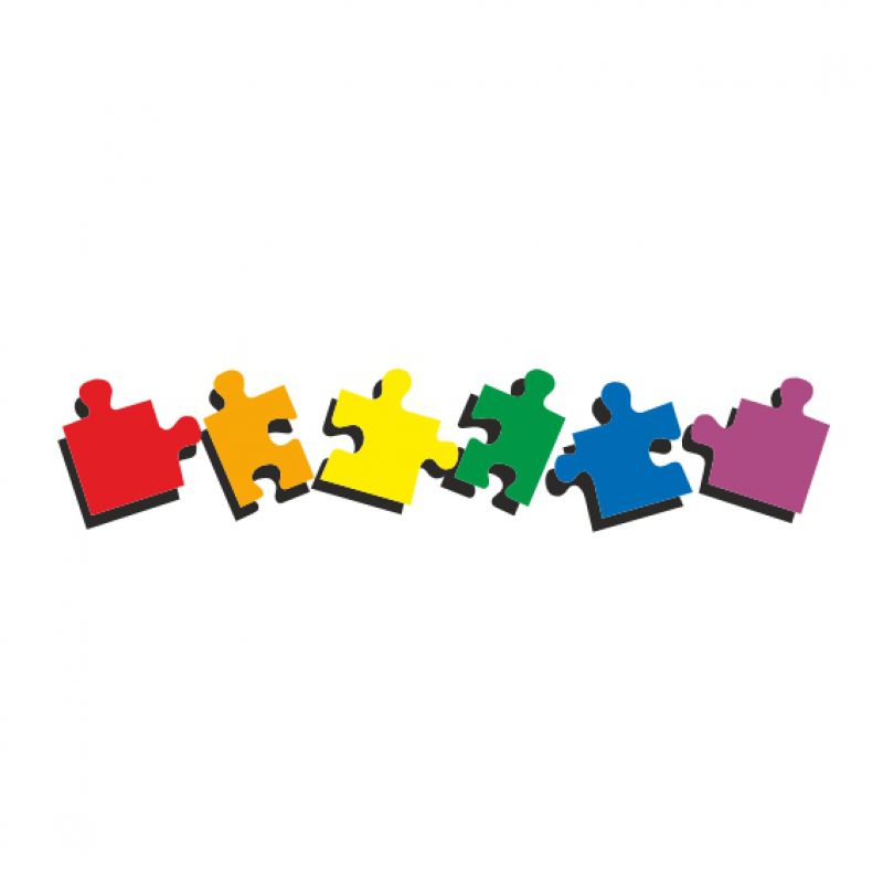 Puzzle groß Kontur schwarz