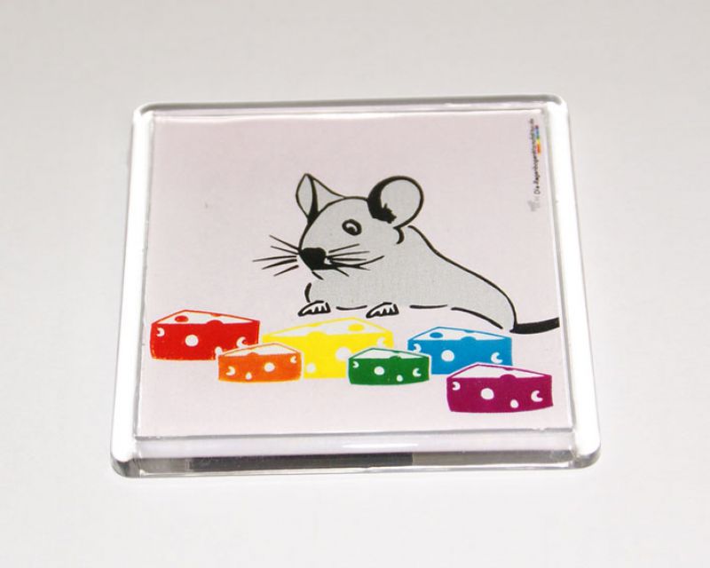 Maus mit Käse - hellblau