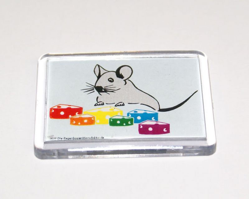 Maus mit Käse - rechteckig