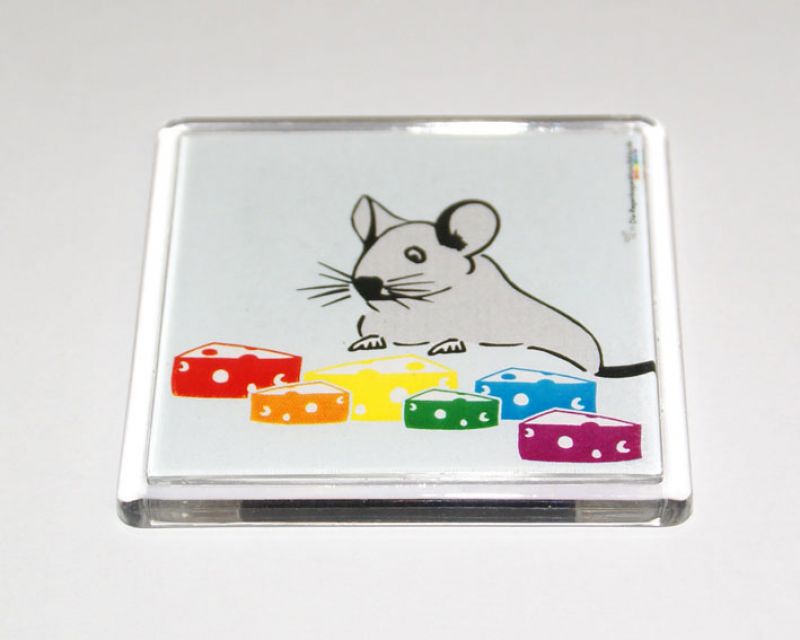 Maus mit Käse - quadratisch