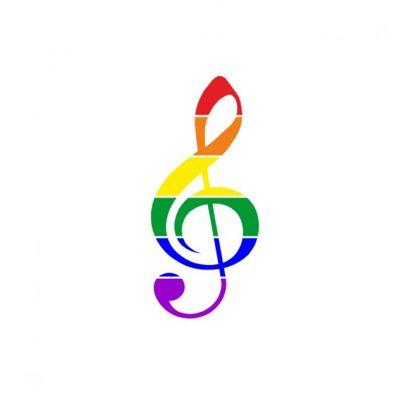 Notenschlüssel Regenbogen