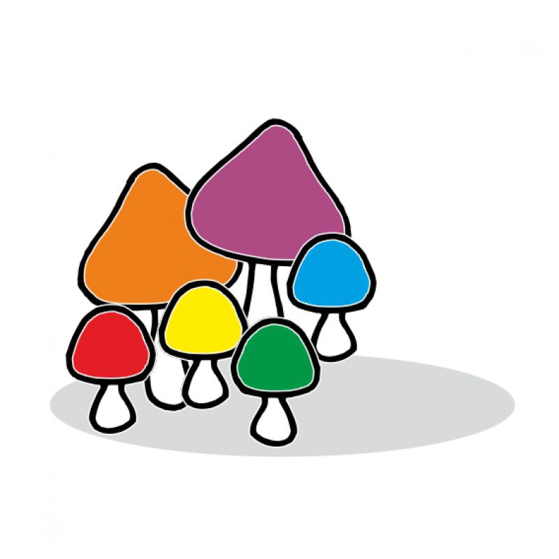 Pilzfamilie silber