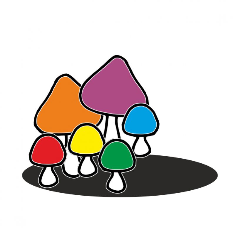 Pilzfamilie schwarz