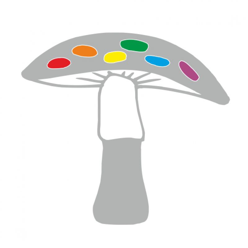 RegenbogenPilz silber
