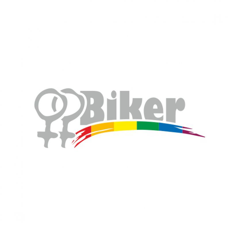 Venus mit Schriftzug Biker silber