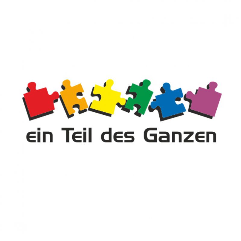 Ein Teil des Ganzen Puzzle Regenbogen schwarz