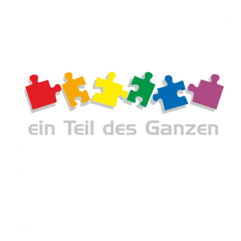 Ein Teil des Ganzen Puzzle Regenbogen silber