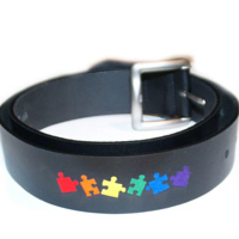 Ledergürtel Puzzleteile 80 cm