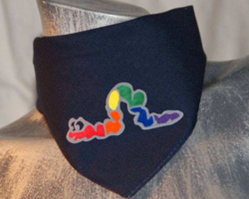 Wurm links - dunkelblaues Bandana