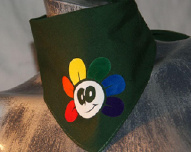 Blume - dunkelgrünes Bandana