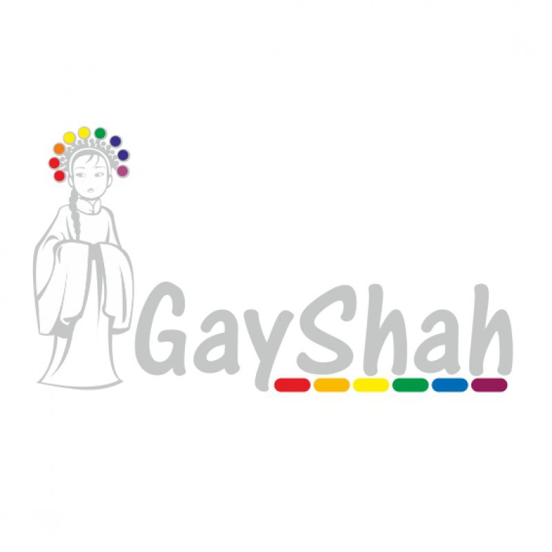 GayShah silber mit Regenbogenlinie